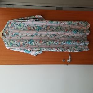 Vintage Ruth Norman New York Butterflies Caftan Size Large